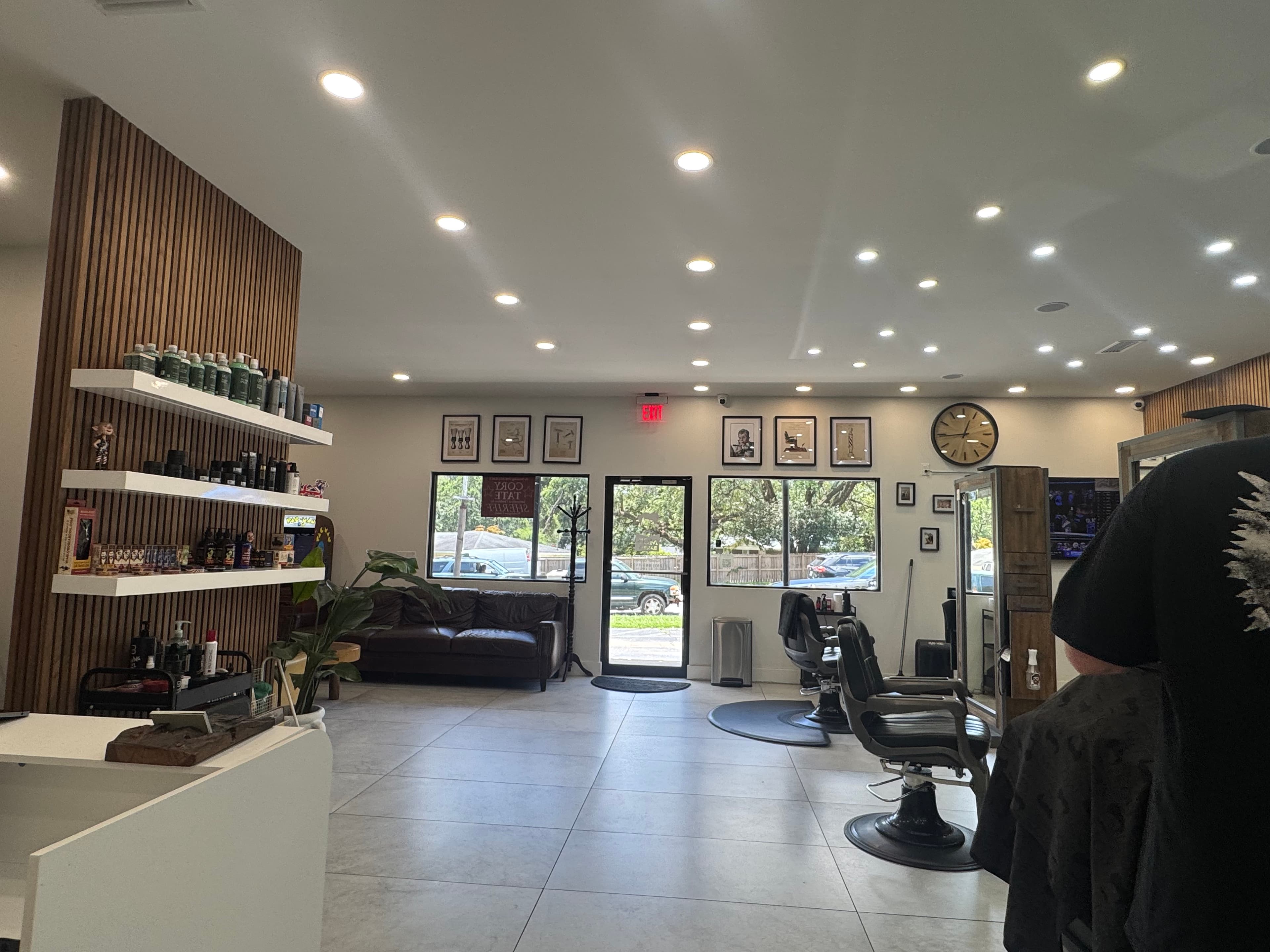 Interior of Mo's Barber barbershop on Cottage Hill Road in Mobile, Alabama